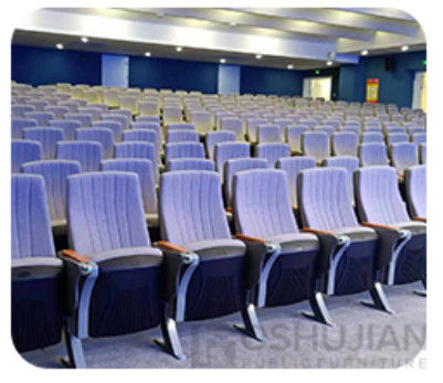 เก้าอี้โรงหนังแบบพับได้ 2 ที่นั่งป้องกันไฟฟ้าสถิตย์ความแข็งปานกลาง
